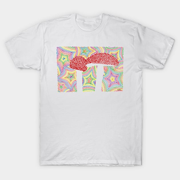 Amanita Muscaria T-Shirt by KateBlubird